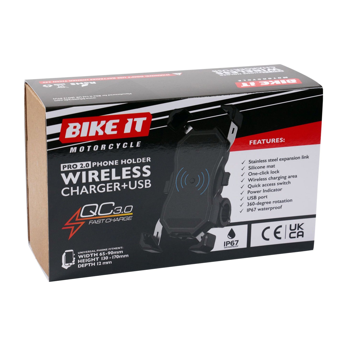 Bike It Pro2 Wireless Charger Cradle USB