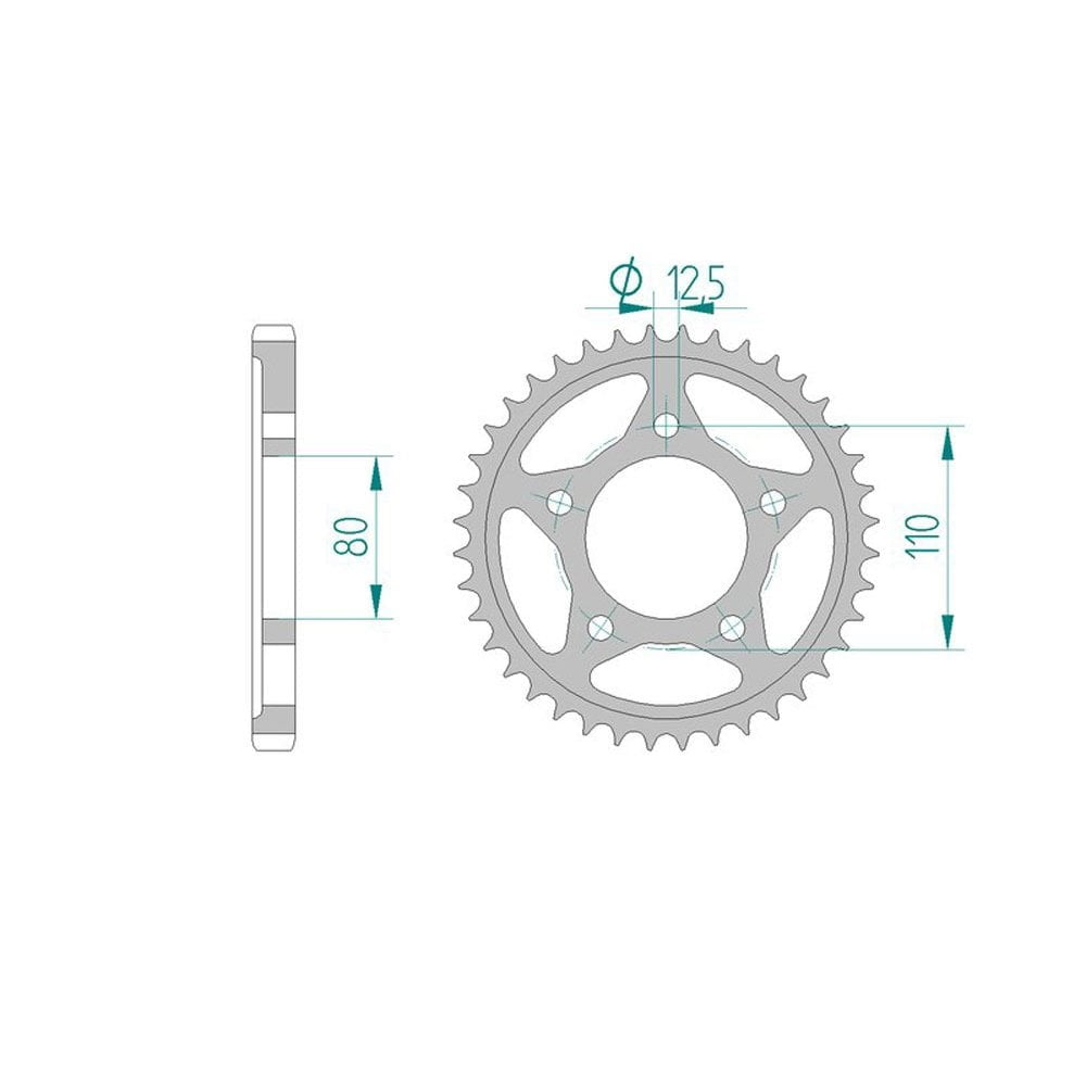 RK Rear Steel Sprocket 520 Pitch 49 Teeth JTR1334.49