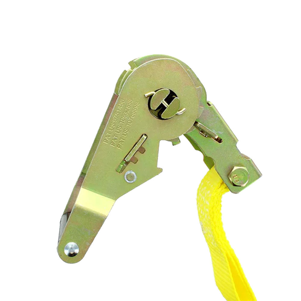 Auto Tightening Compact SuperTieDown 1.5in x 8ft Strap With Flat Snap Hook