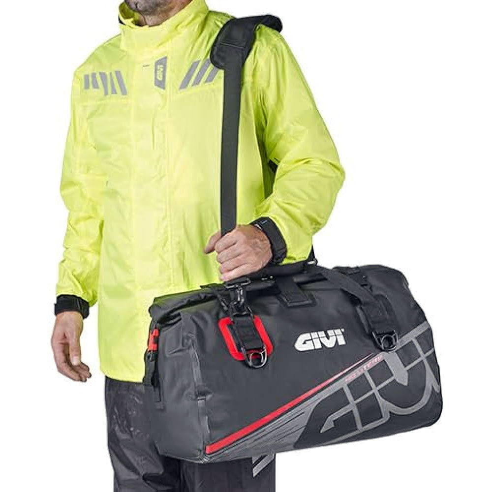 Givi EA115 GR Motorcycle Dry Bag 100% Waterproof Luggage LTR Grey & Red