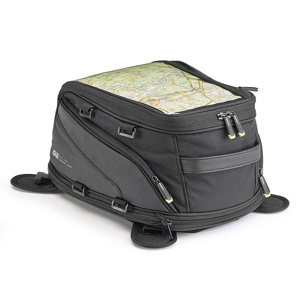 Givi EA130B Motorcycle Expandable Magnetic Tank Bag Black 26L Motorbike Luggage
