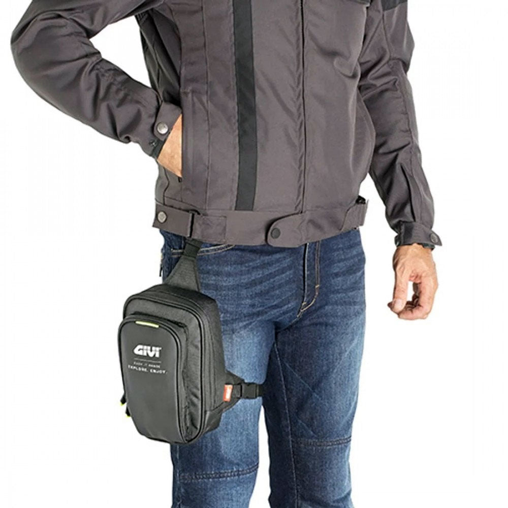 Givi EA140B XL Adjustable Leg Motorcycle Rider Accessory Wallet Bag - Black