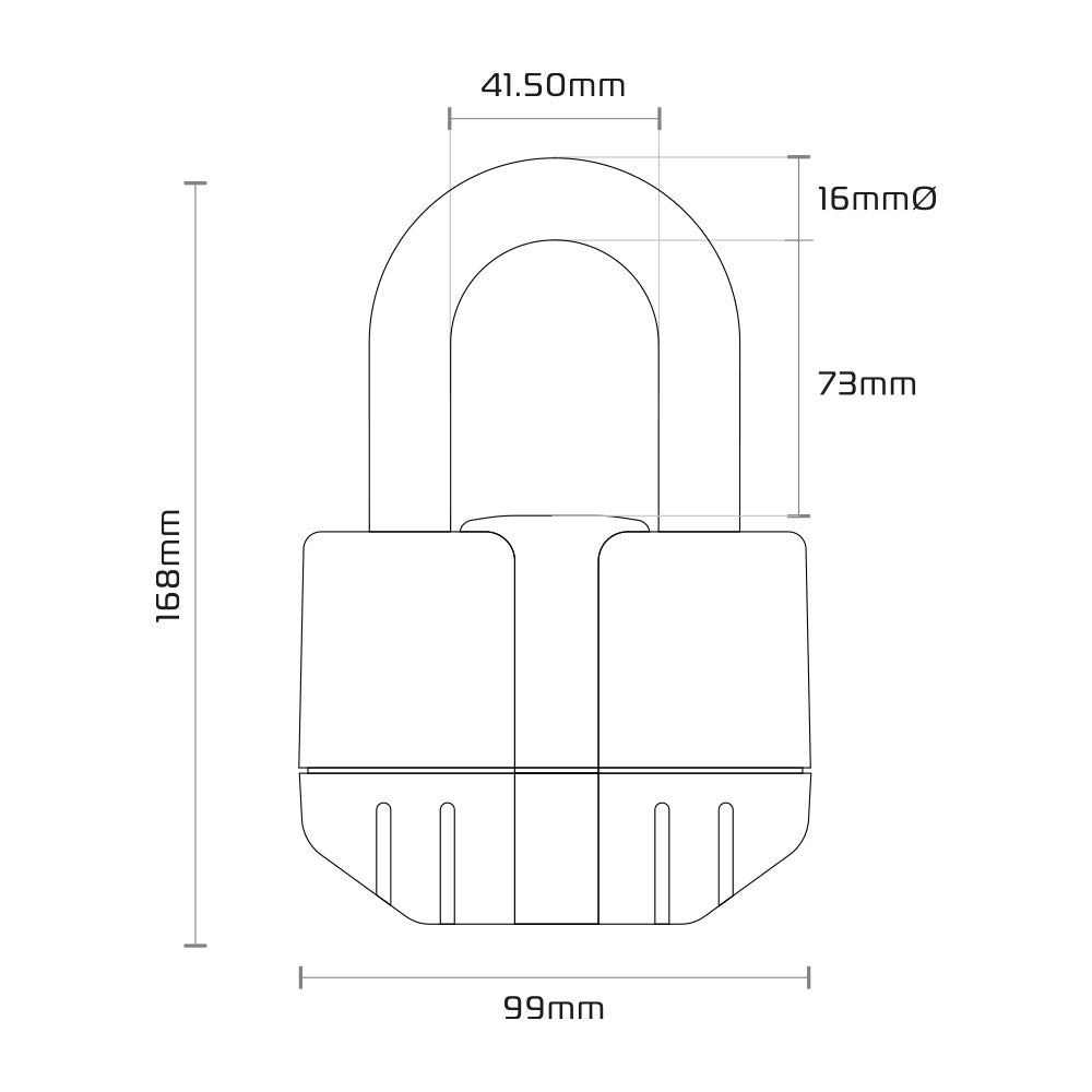 Oxford Boss Alarm 16mm x 1.5m Chain Lock