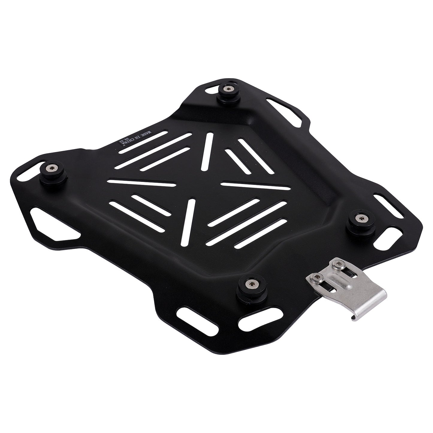 100L Bike-It Aluminium Top Box Black with Mounting Plate