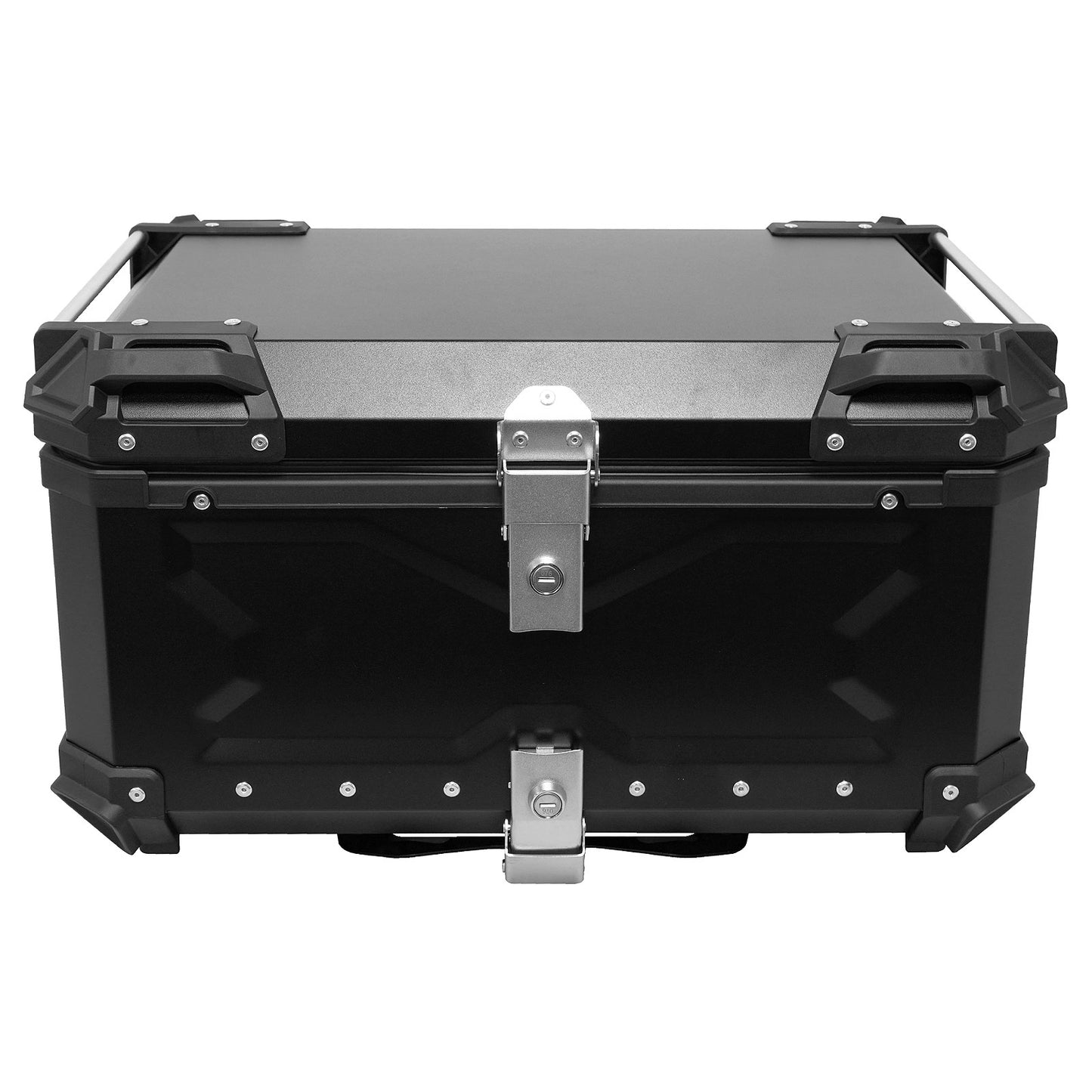 100L Bike-It Aluminium Top Box Black with Mounting Plate