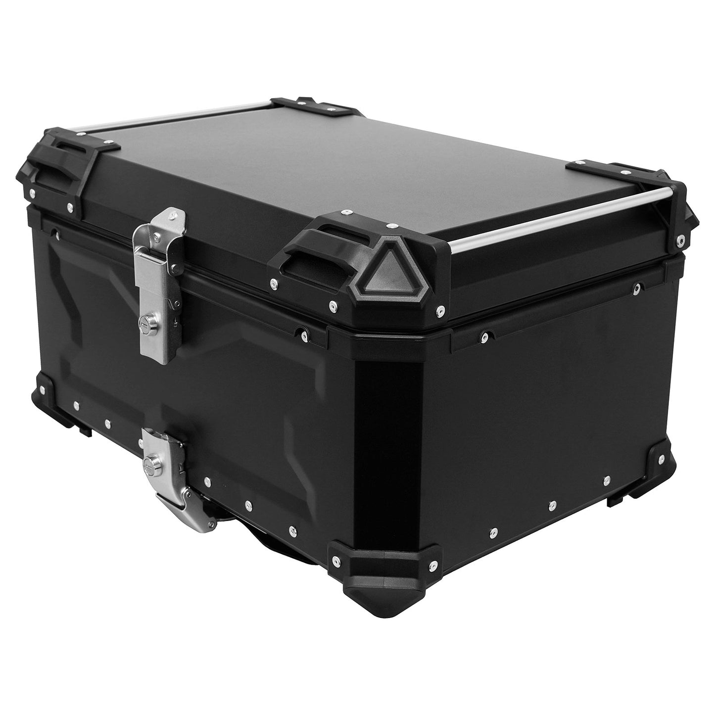 100L Bike-It Aluminium Top Box Black with Mounting Plate