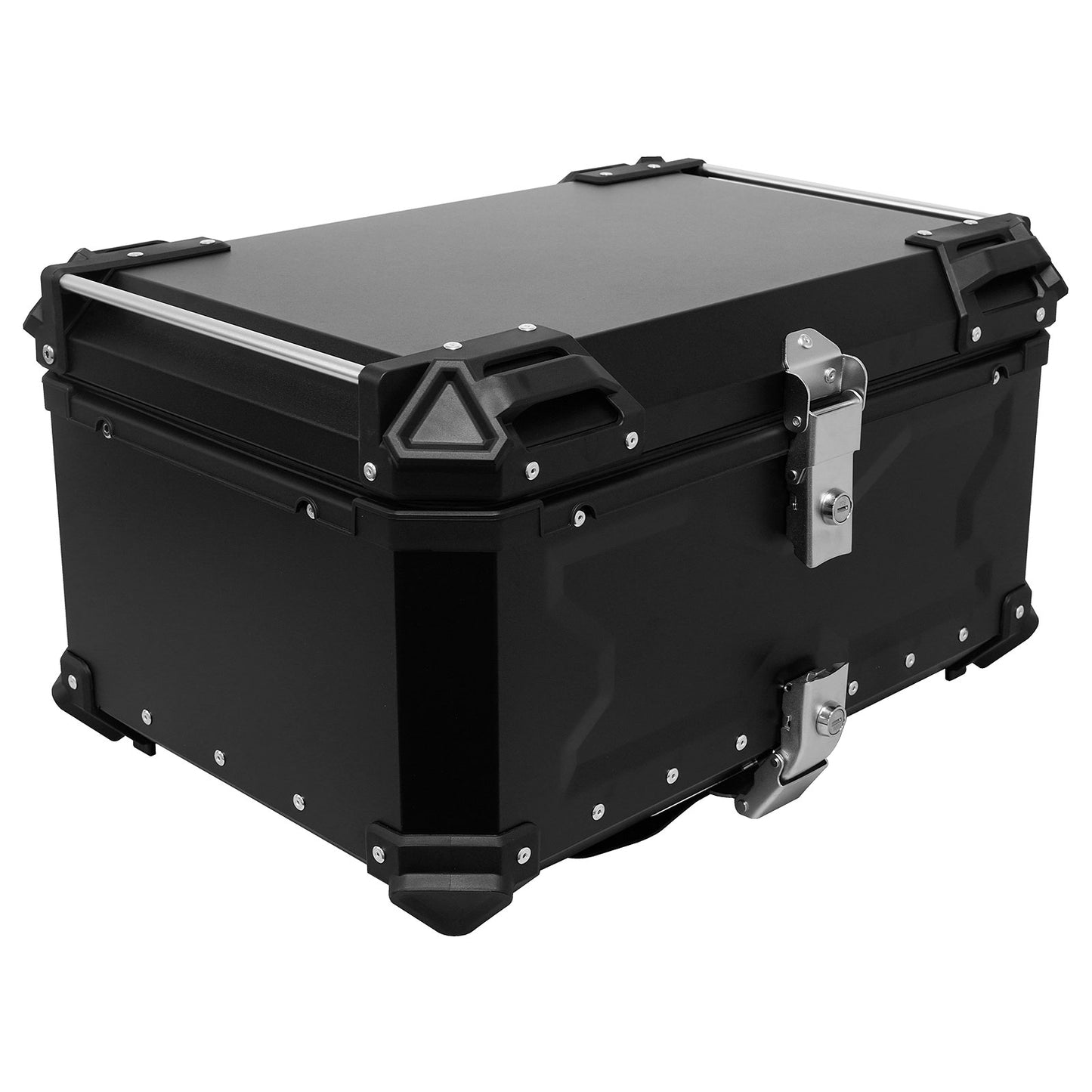 100L Bike-It Aluminium Top Box Black with Mounting Plate