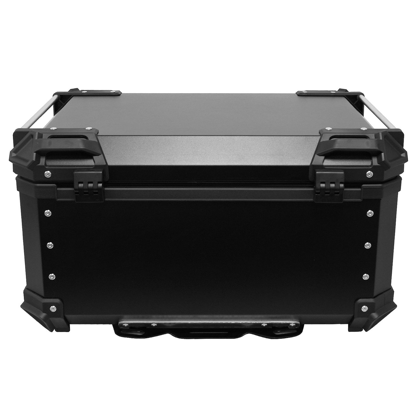 100L Bike-It Aluminium Top Box Black with Mounting Plate
