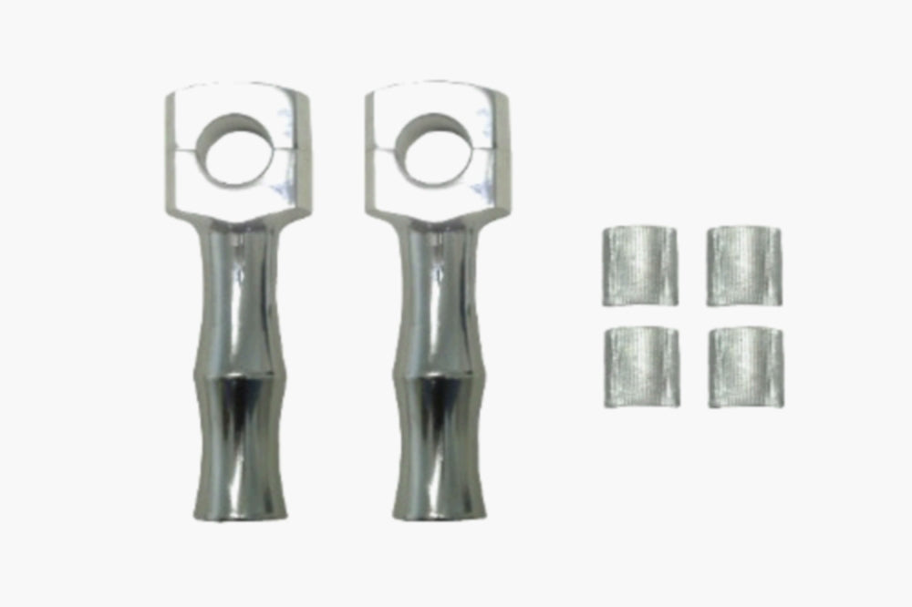 Handlebar Risers Pair 5in Chrome Dome Top