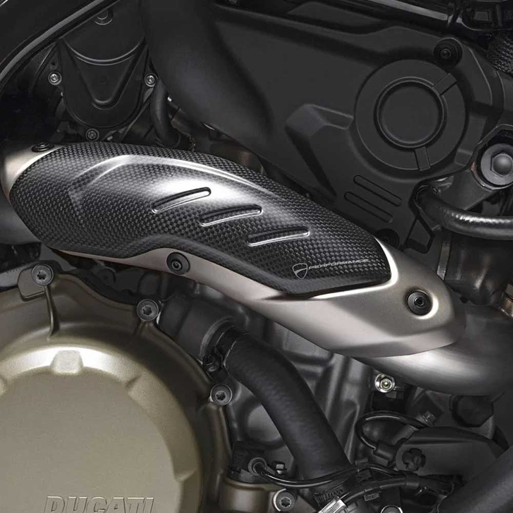 Ducati Hypermotard 698 Carbon Fibre Exhaust Downpipe Heat Shield Guard