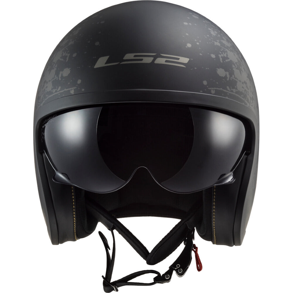 LS2 OF599 Spitfire Black Flag Open Face Helmet