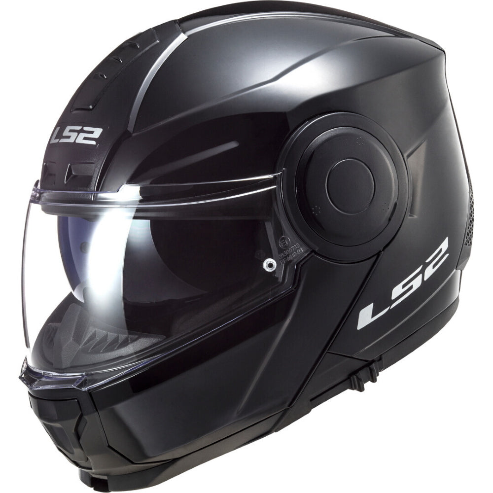 LS2 FF902 Scope Solid Gloss Black Flip Front Helmet