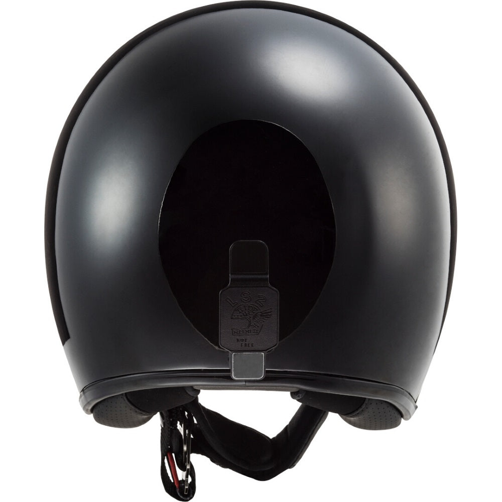 LS2 OF601 Bob Solid Gloss Black Open Face Helmet