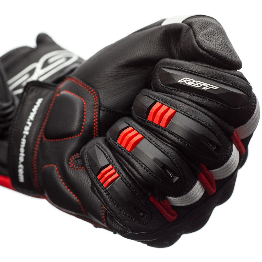 RST Pilot CE Mens Glove Black Red White