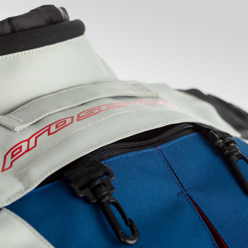 RST Pro Series Adventure-X Airbag CE Men Textile Jacket Ice Blue Red