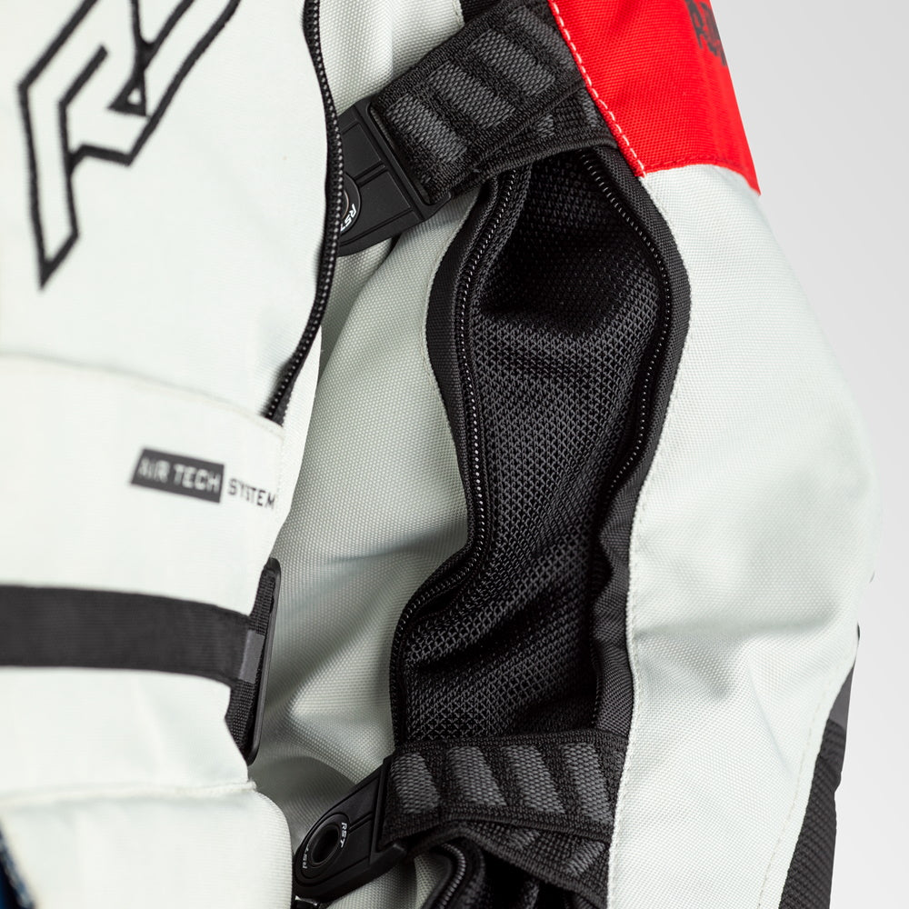 RST Pro Series Adventure-X Airbag CE Men Textile Jacket Ice Blue Red