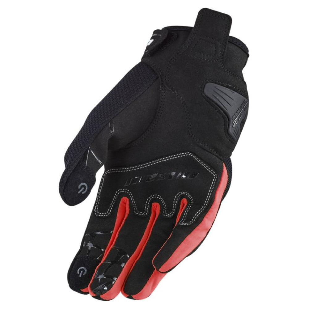 LS2 Dark II Mens Gloves Black Red