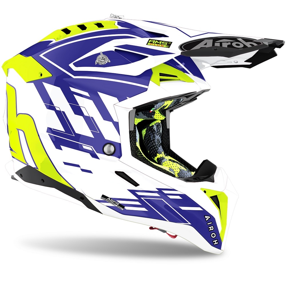 Airoh Aviator 3 Rampage Blue Motocross Helmet
