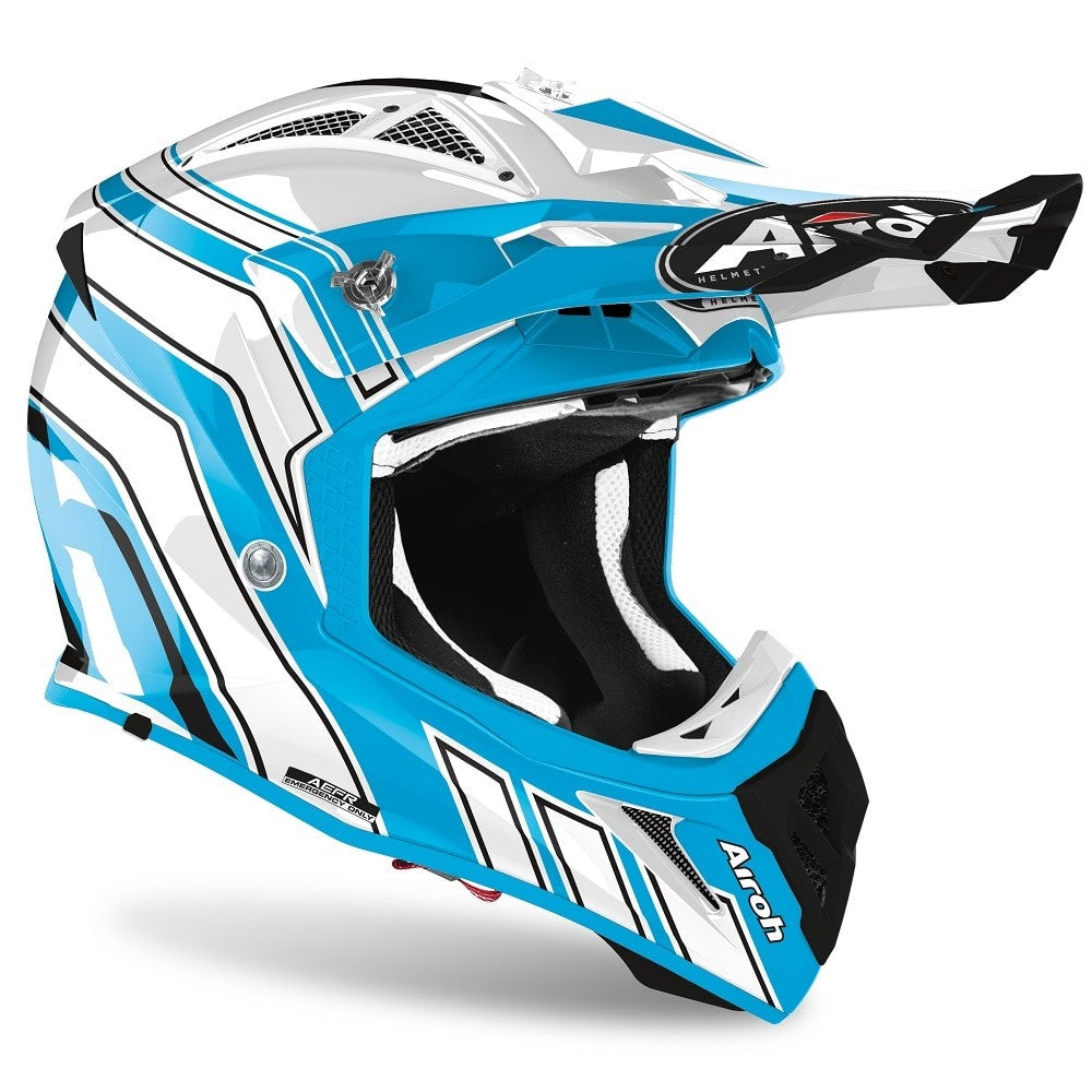Airoh Aviator Ace Art Azure Motocross Helmet