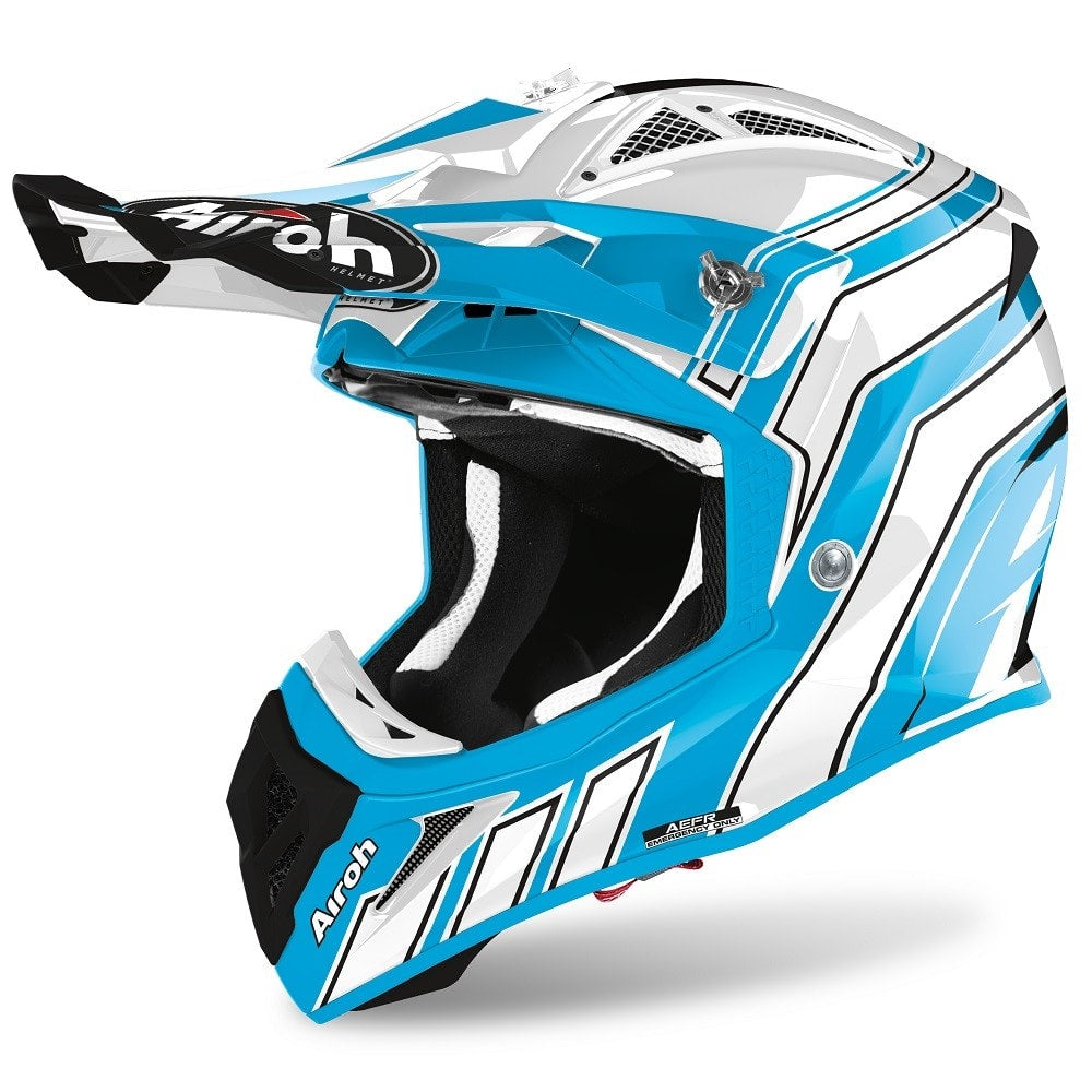 Airoh Aviator Ace Art Azure Motocross Helmet