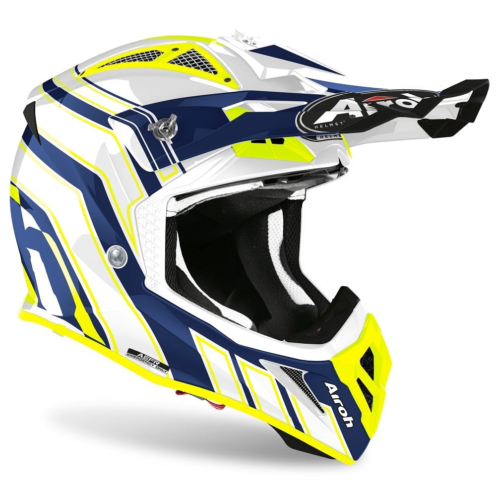 Airoh Aviator Ace Art Blue Motocross Helmet