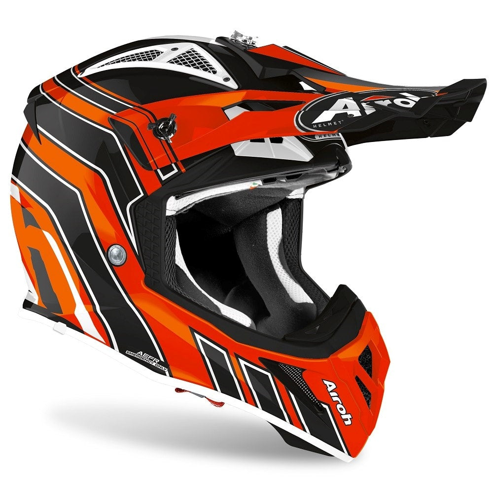 Airoh Aviator Ace Art Orange Motocross Helmet
