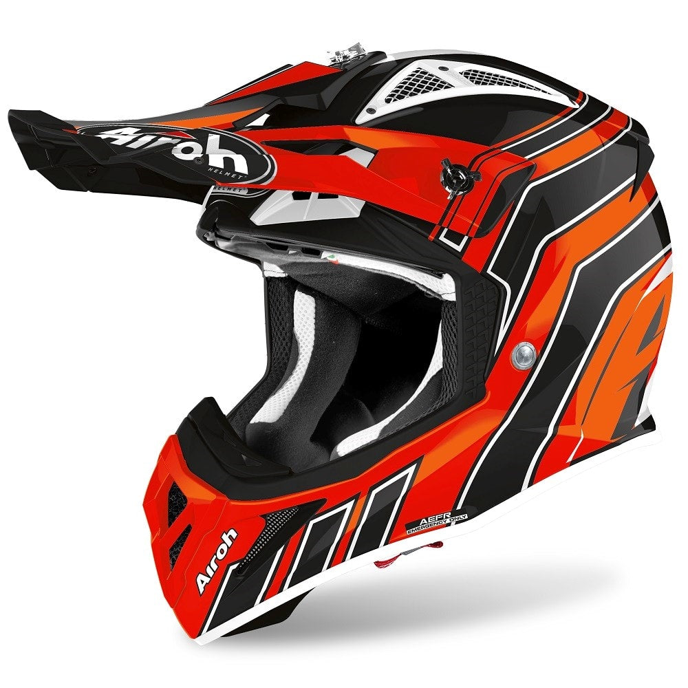 Airoh Aviator Ace Art Orange Motocross Helmet