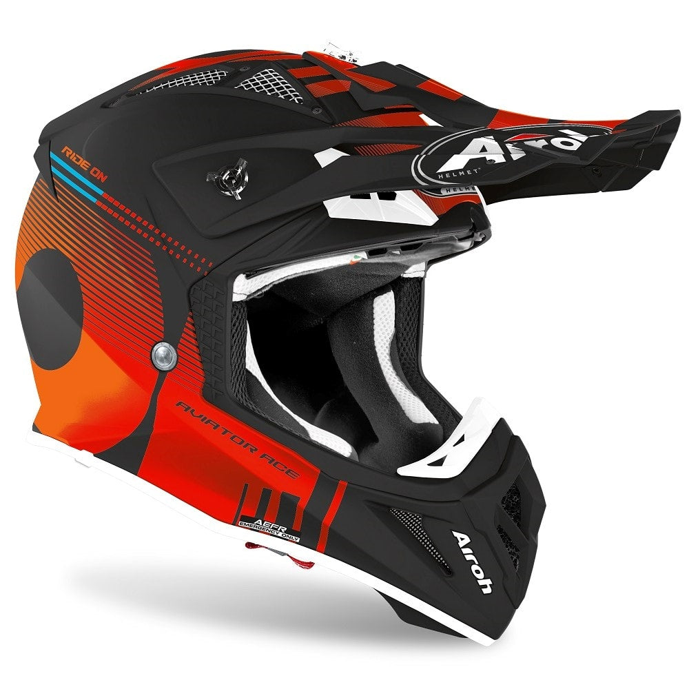 Airoh Aviator Ace Nemesi Orange Motocross Helmet