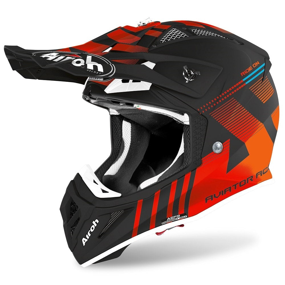 Airoh Aviator Ace Nemesi Orange Motocross Helmet