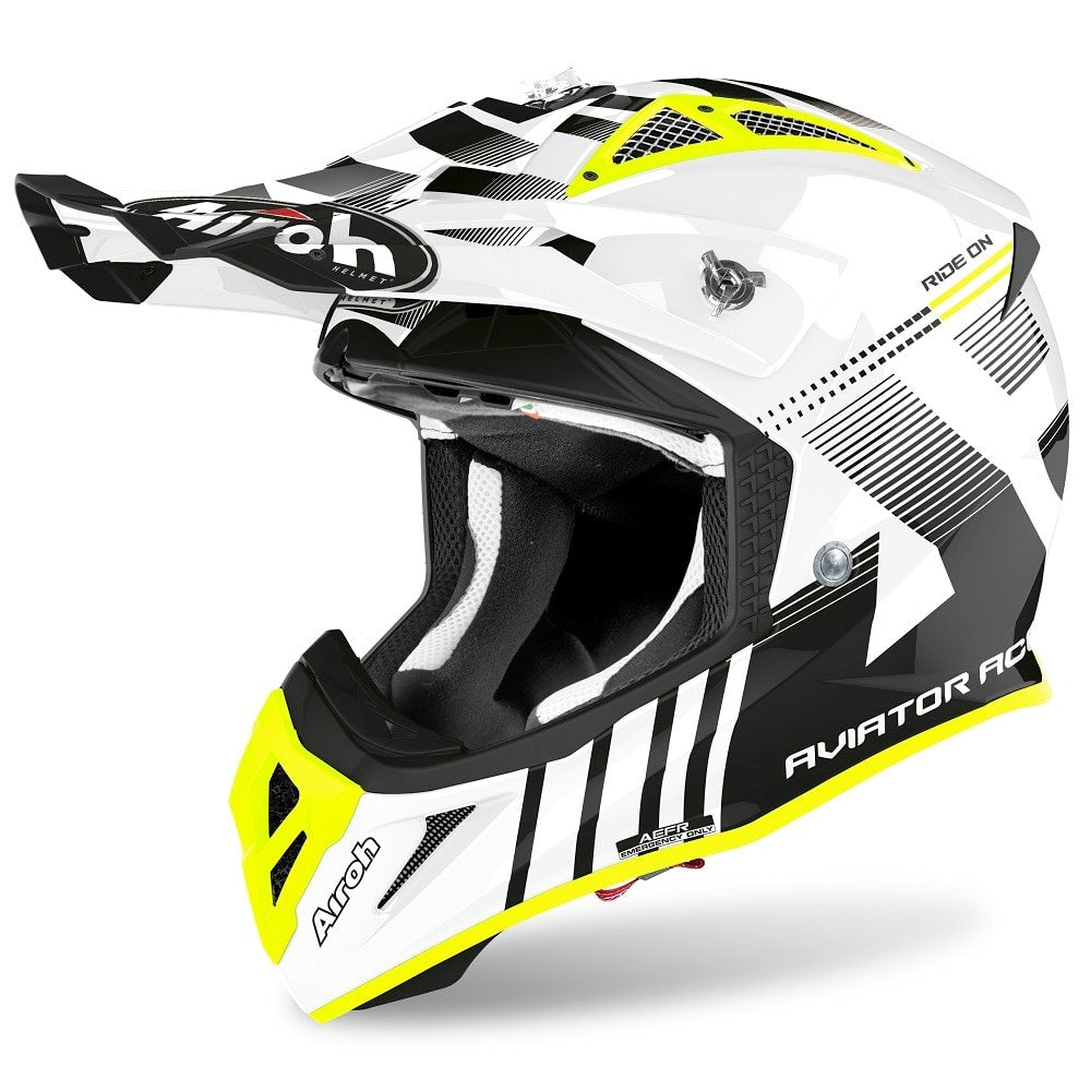 Airoh Aviator Ace Nemesi White Motocross Helmet