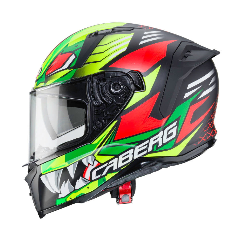 Caberg Avalon Giga Matt Black Yellow Fluo Red Full Face Helmet