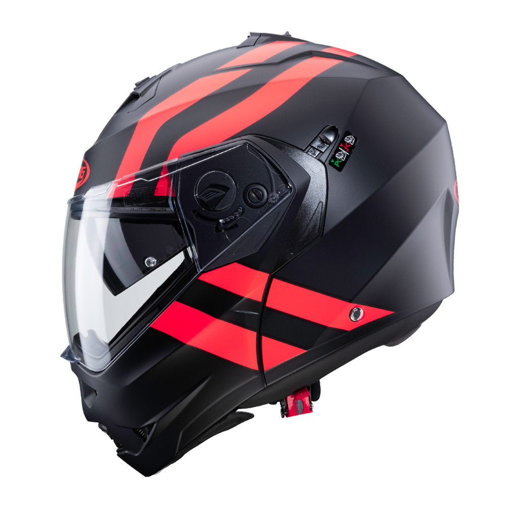 Caberg Duke II Super Legend Matt Black Red Flo Flip Front Helmet