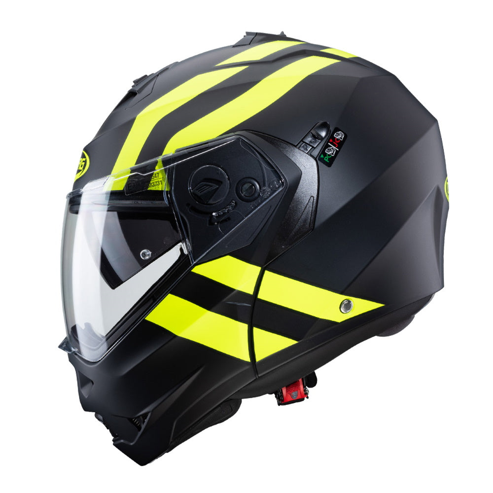 Caberg Duke II Super Legend Matt Black Yellow Flip Front Helmet