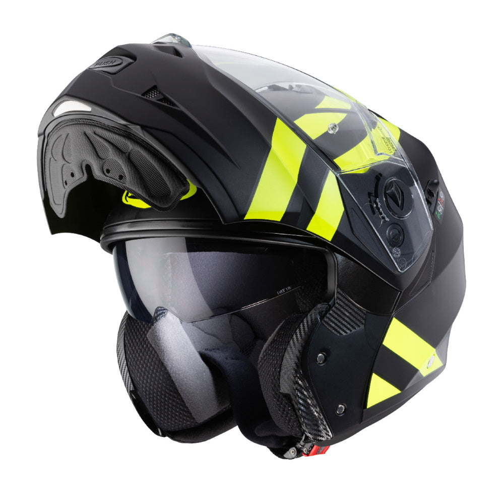 Caberg Duke II Super Legend Matt Black Yellow Flip Front Helmet
