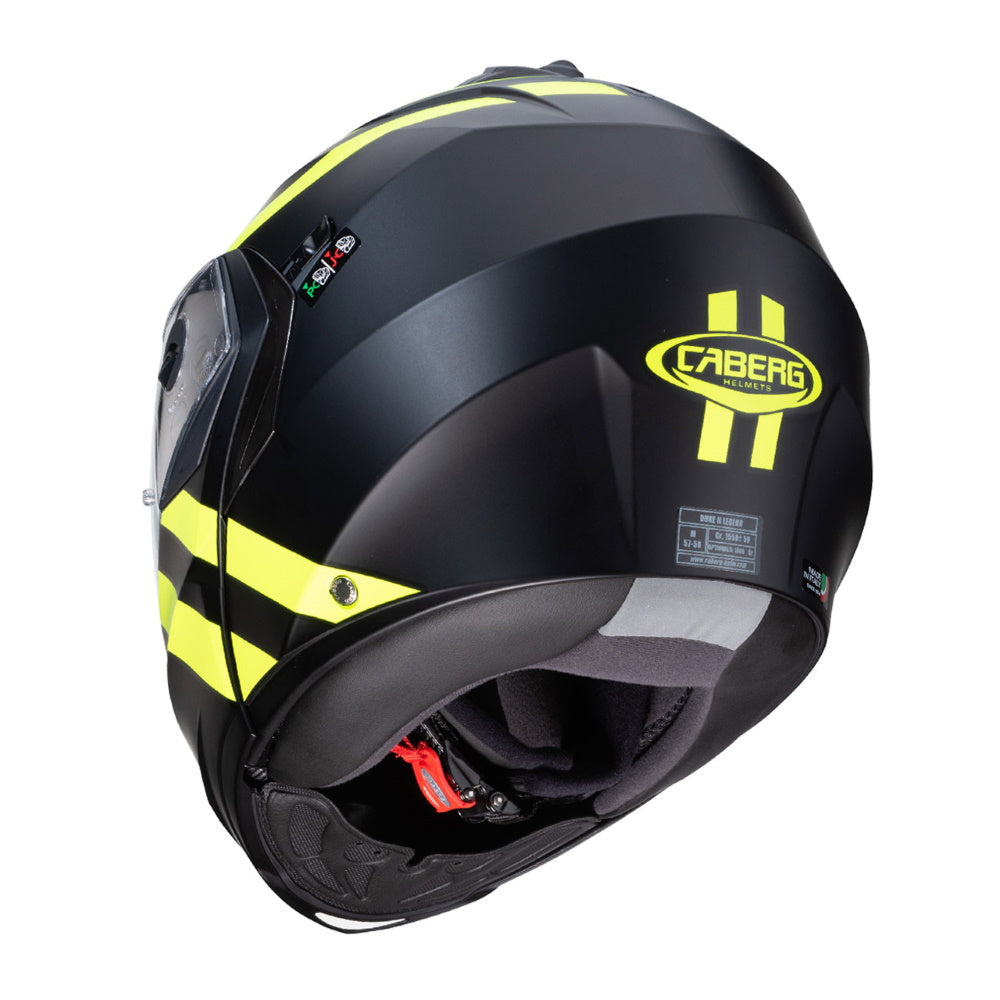 Caberg Duke II Super Legend Matt Black Yellow Flip Front Helmet