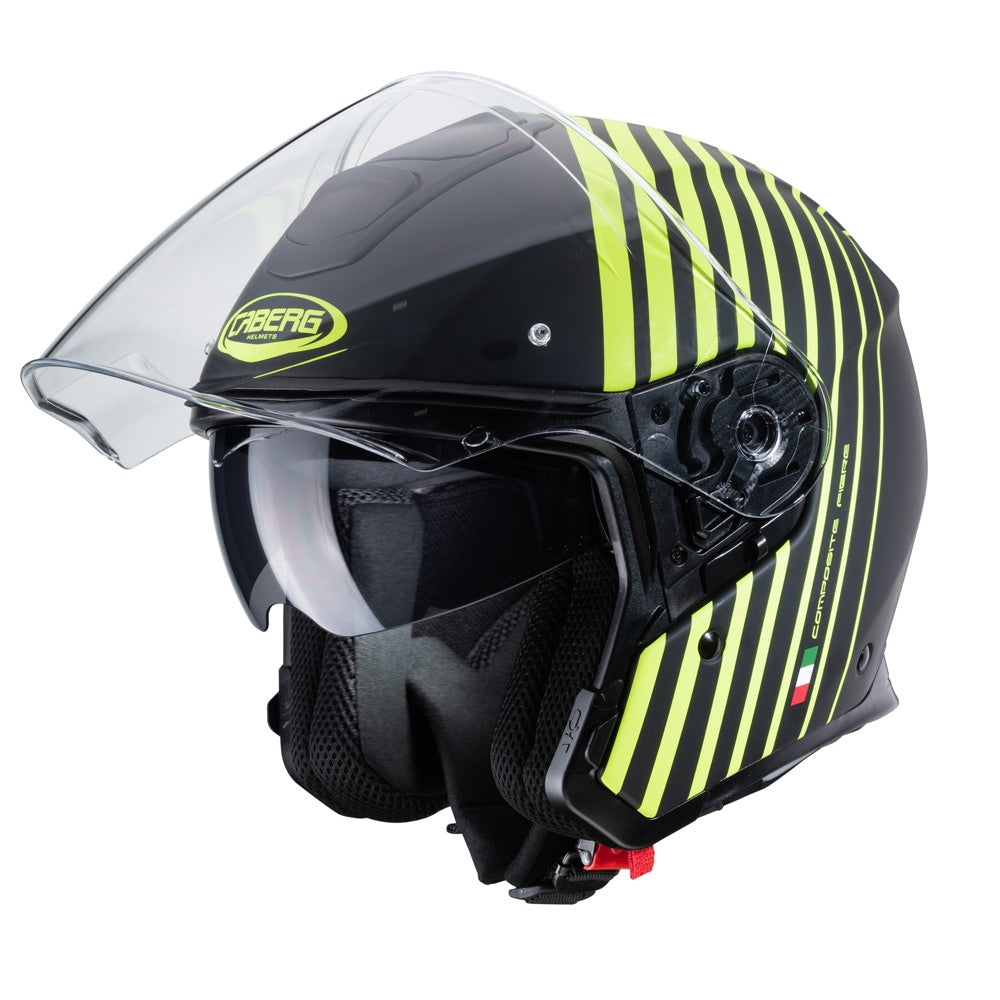 Caberg Flyon Bakari Matt Black Yellow Open Face Helmet