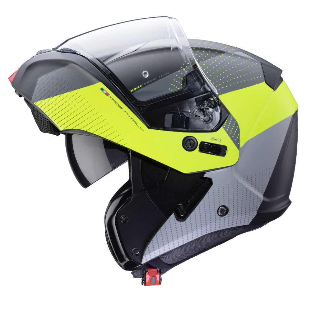 Caberg Horus Scout Matt Black Yellow Flip Front Helmet