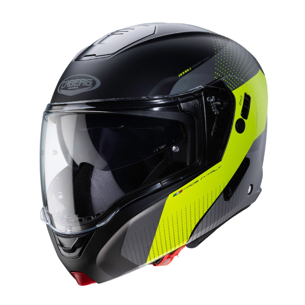 Caberg Horus Scout Matt Black Yellow Flip Front Helmet