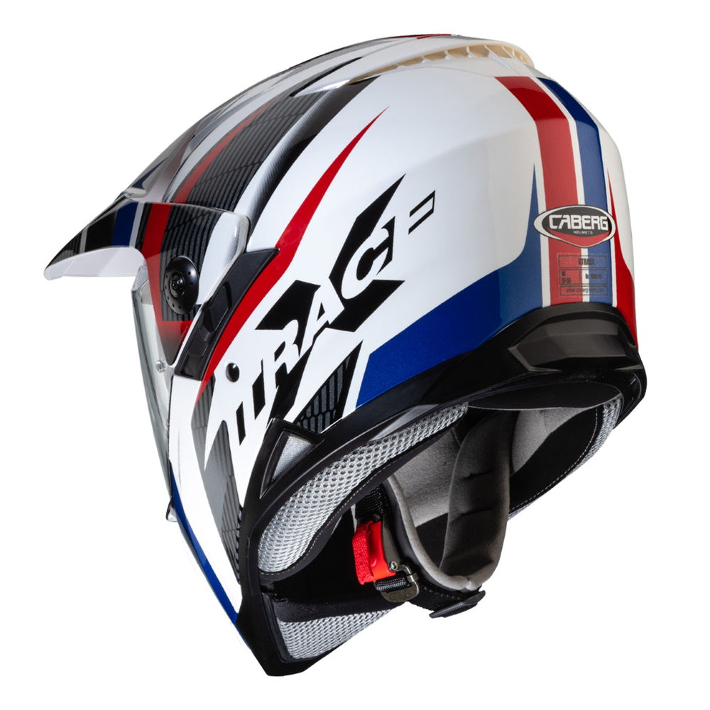 Caberg X-Trace Savana White Black Blue Red Dual Sport Helmet