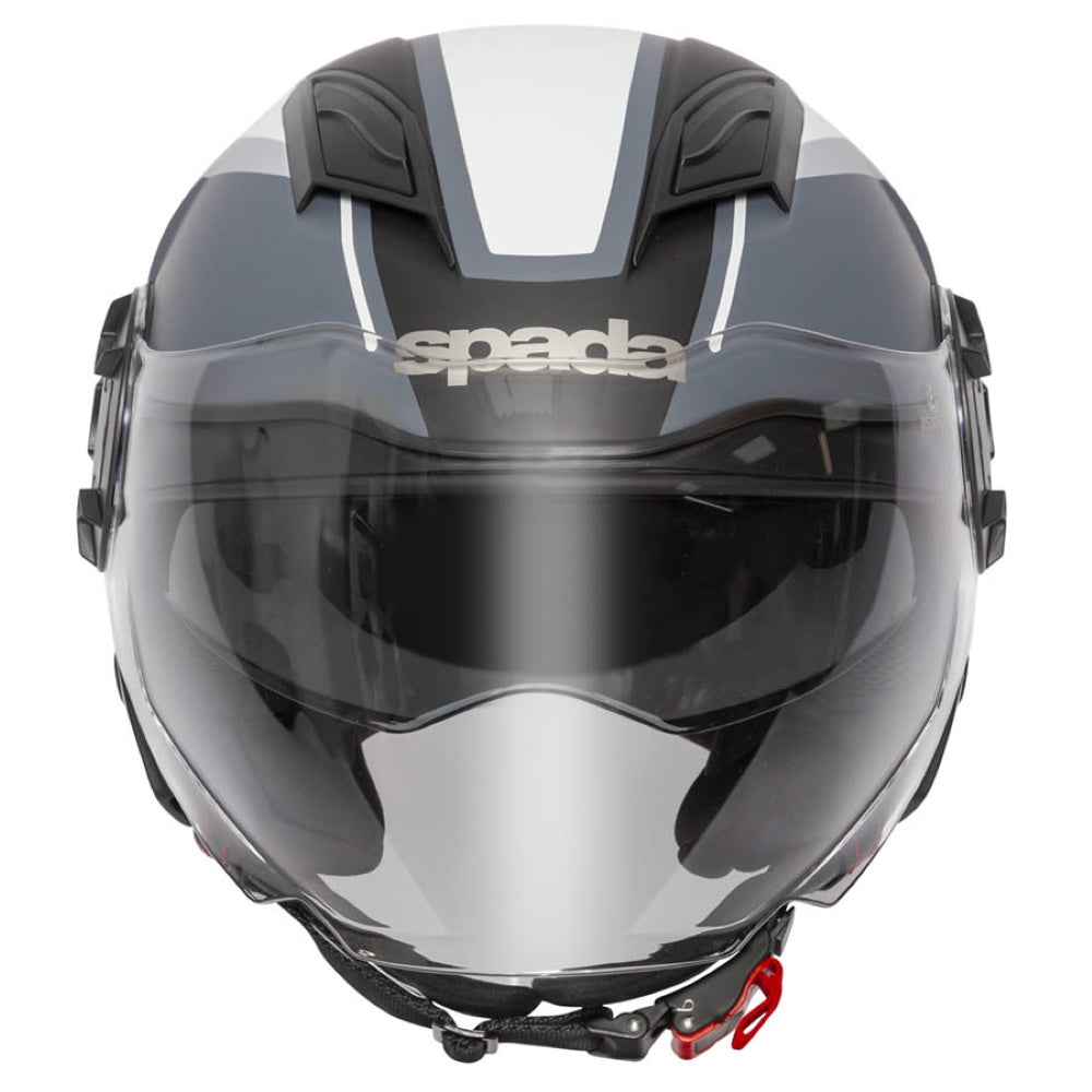 Spada Lycan Strobe Matt Black White Open Face Helmet