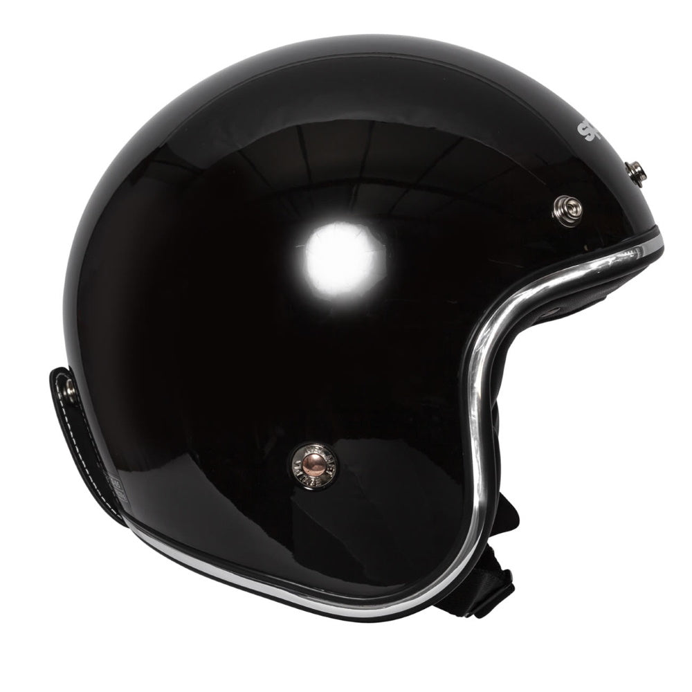 Spada Classic Black Open Face Helmet