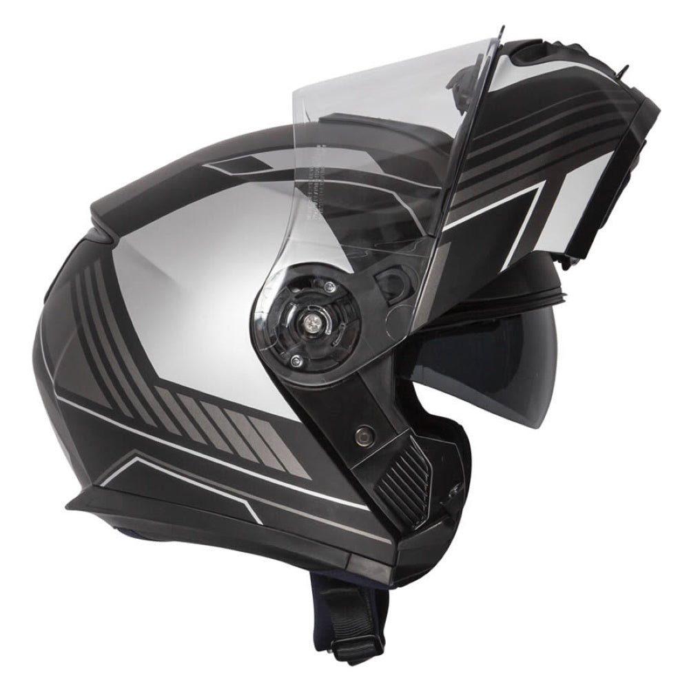 Spada Orion Whip Matt Black Silver Flip Front Helmet