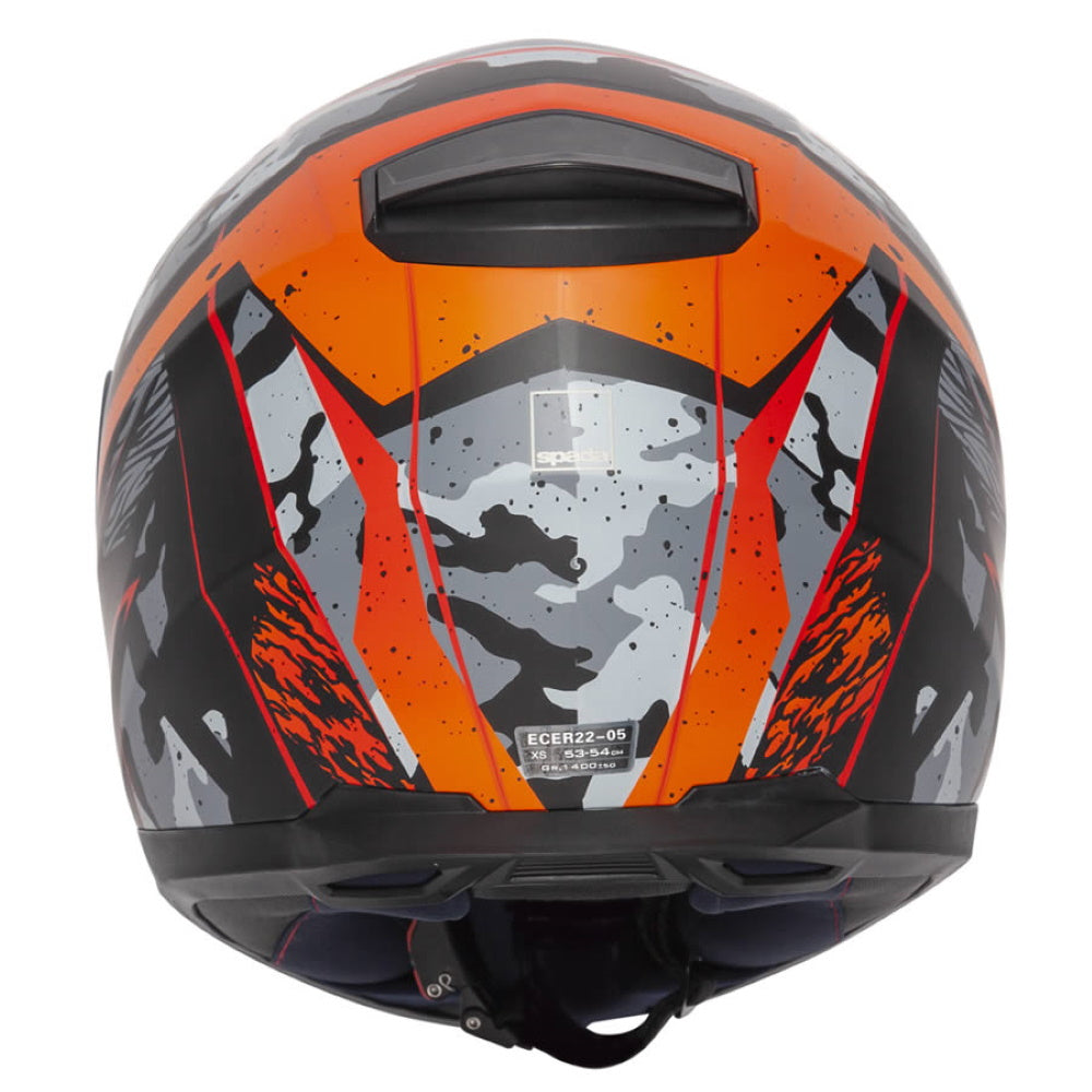 Spada Raiden Camo Orange Full Face Helmet