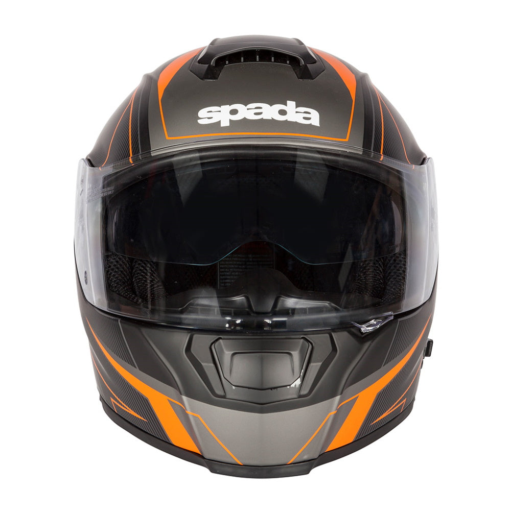 Spada SP16 Linear Matt Black Orange Silver Full Face Helmet