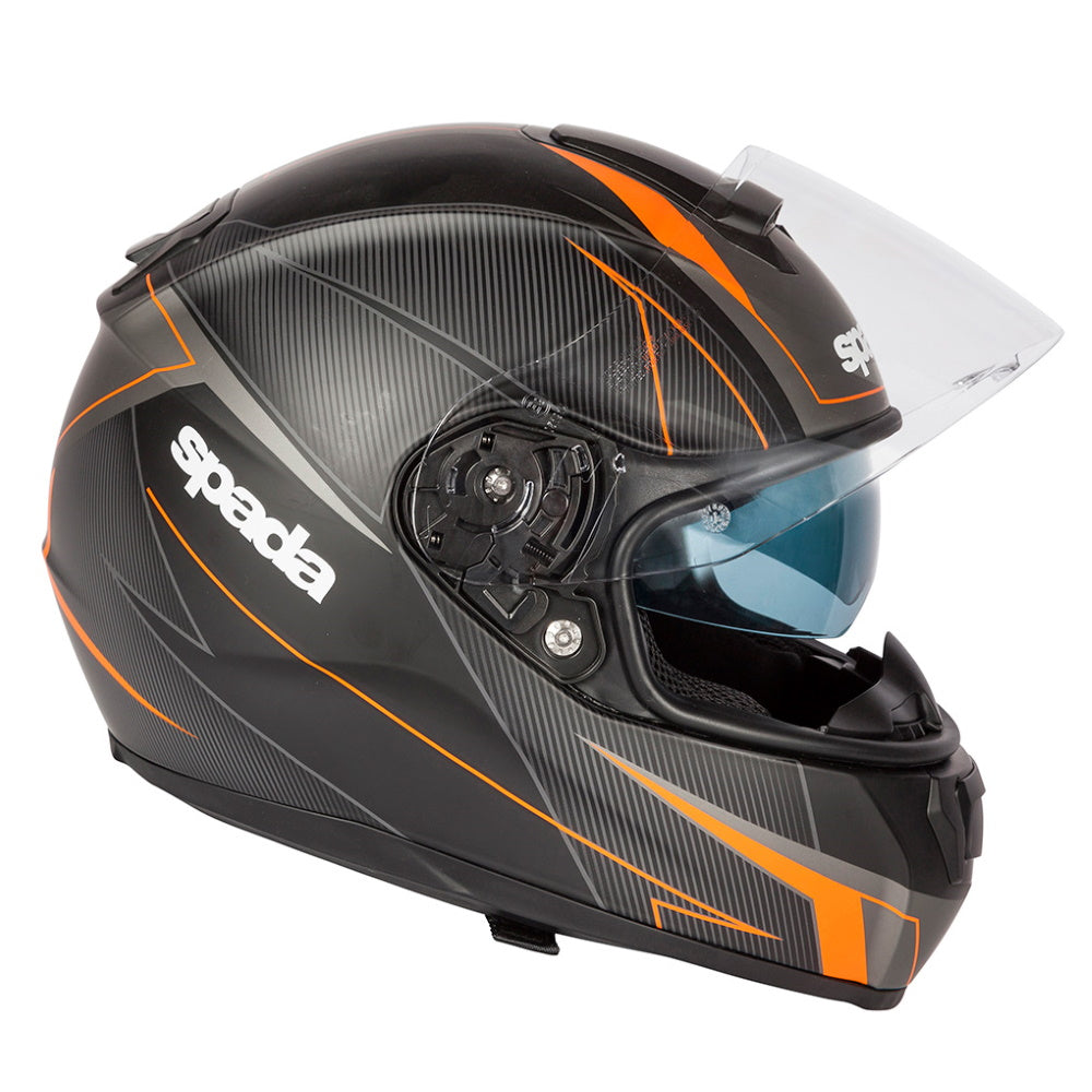 Spada SP16 Linear Matt Black Orange Silver Full Face Helmet