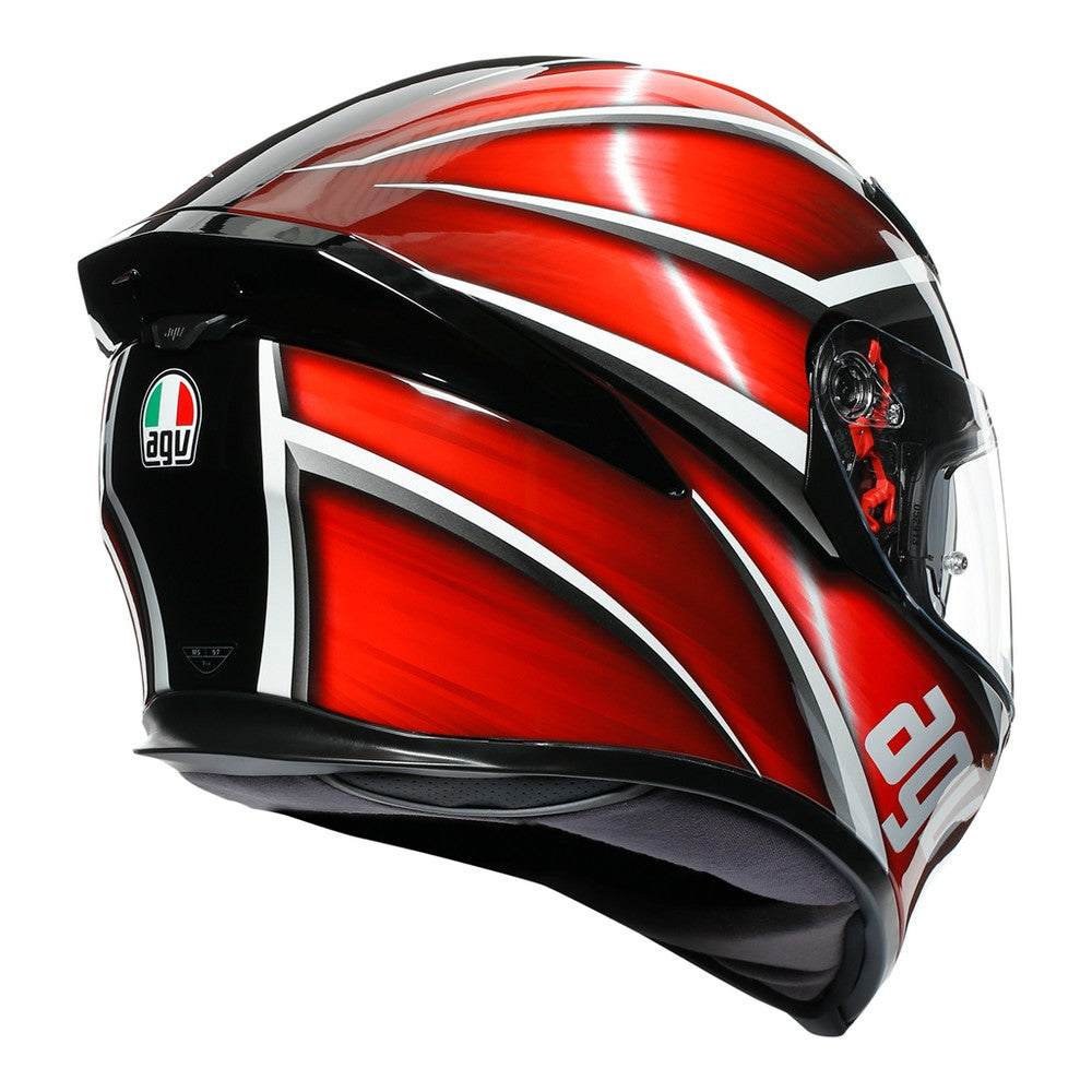 AGV K5-S Tempest Black Red Full Face Helmet