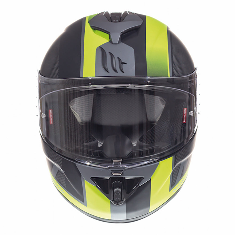 MT Rapide Overtake Matt Black Fluo Yellow Full Face Helmet