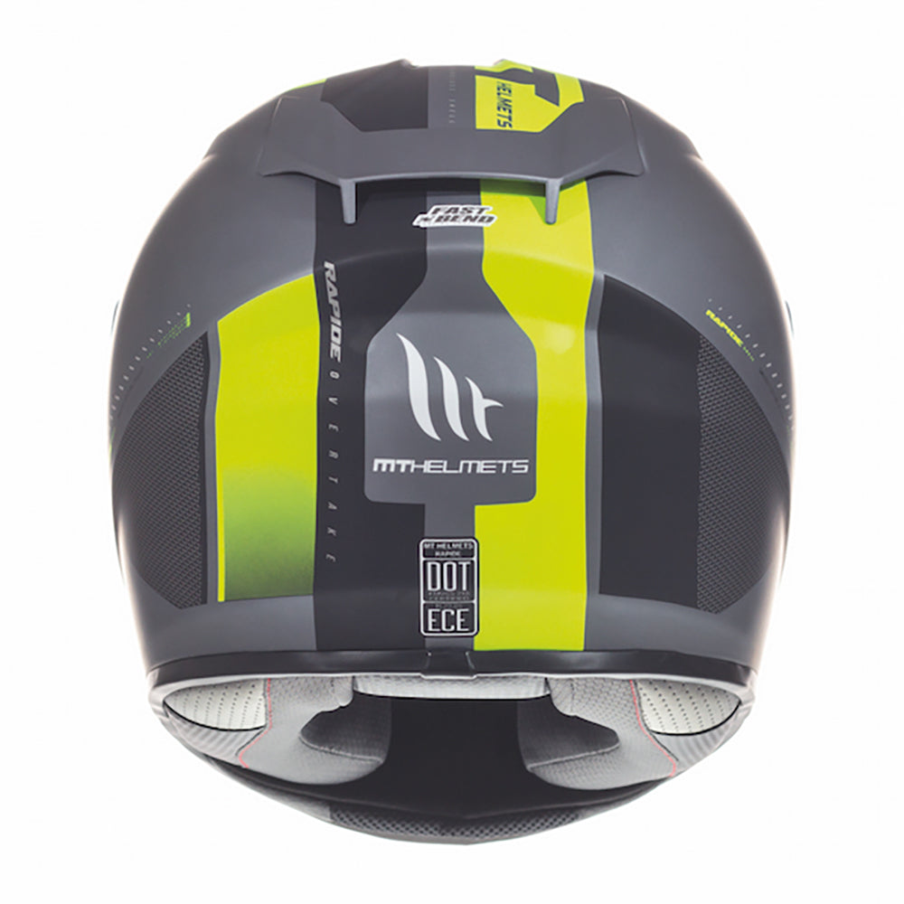 MT Rapide Overtake Matt Black Fluo Yellow Full Face Helmet