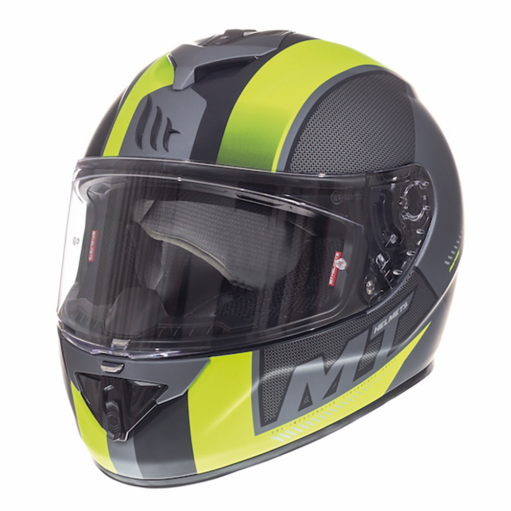 MT Rapide Overtake Matt Black Fluo Yellow Full Face Helmet