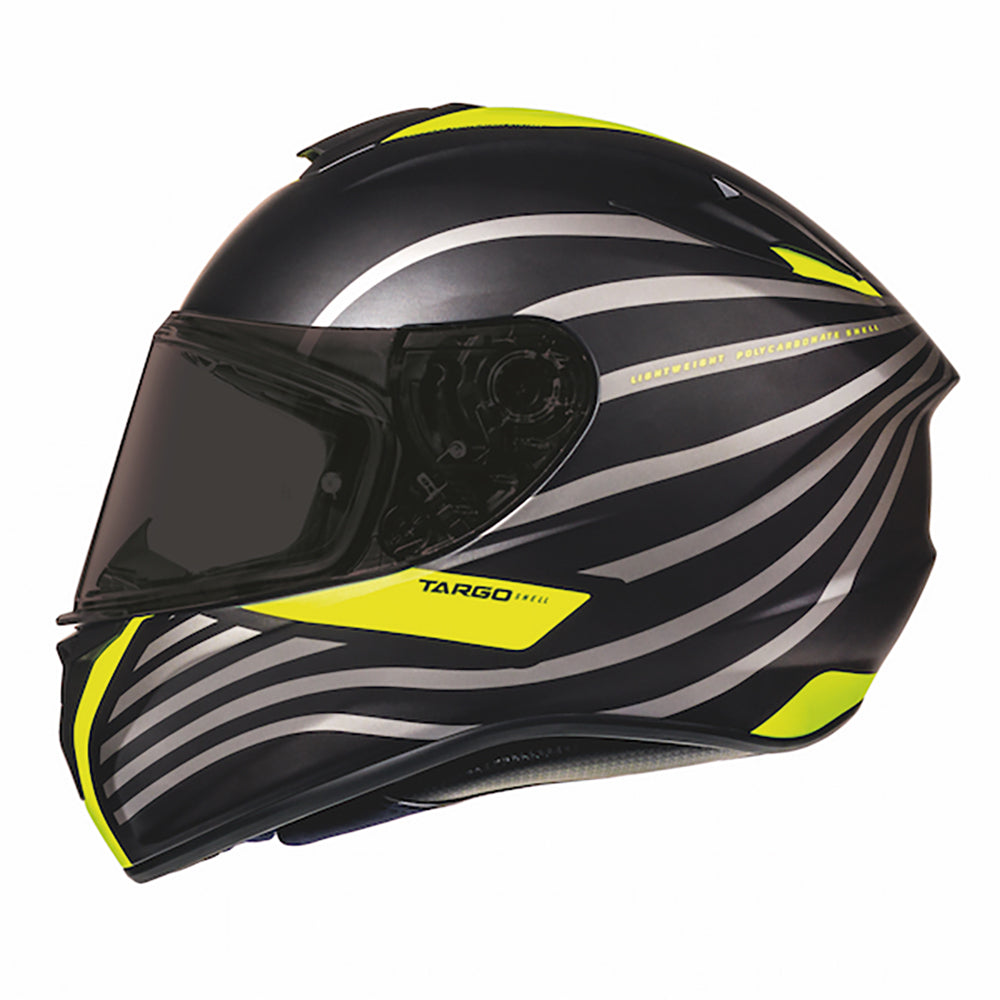 MT Targo Doppler Matt Black Fluo Yellow Full Face Helmet